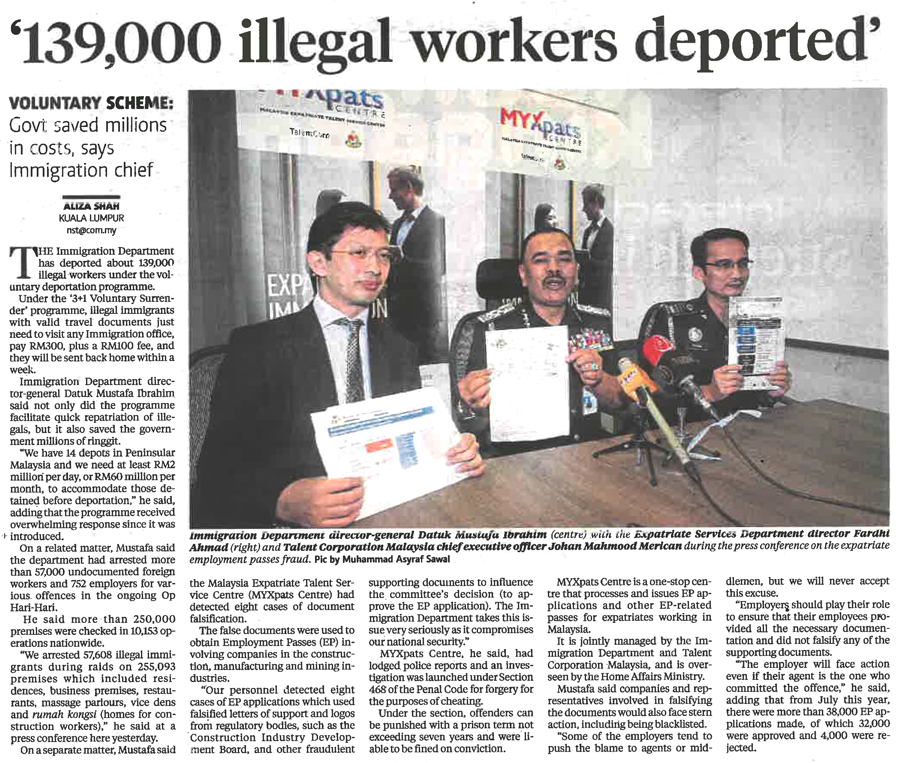 139000 illegal workers deported