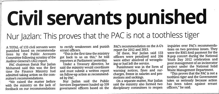 Civil Servants Punished