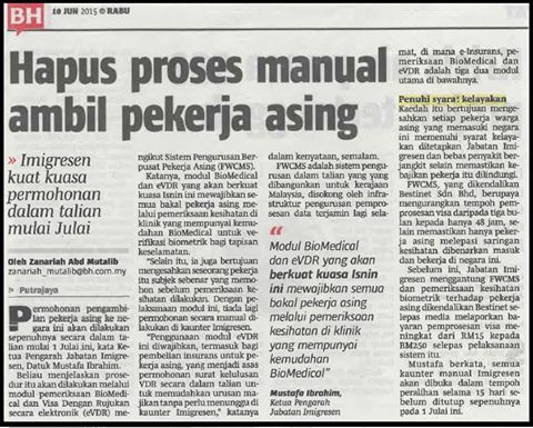 Hapus Proses Manual Ambil Pekerja Asing